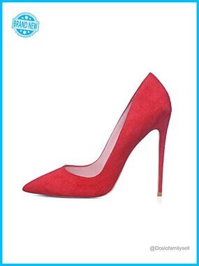Elisabet Tang Women's Pointed Toe Stiletto High Heels 4.7in Faux Suede Pumps